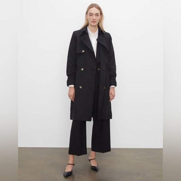 Club Monaco Borren Trench Coat in Black - Picture 1 of 7